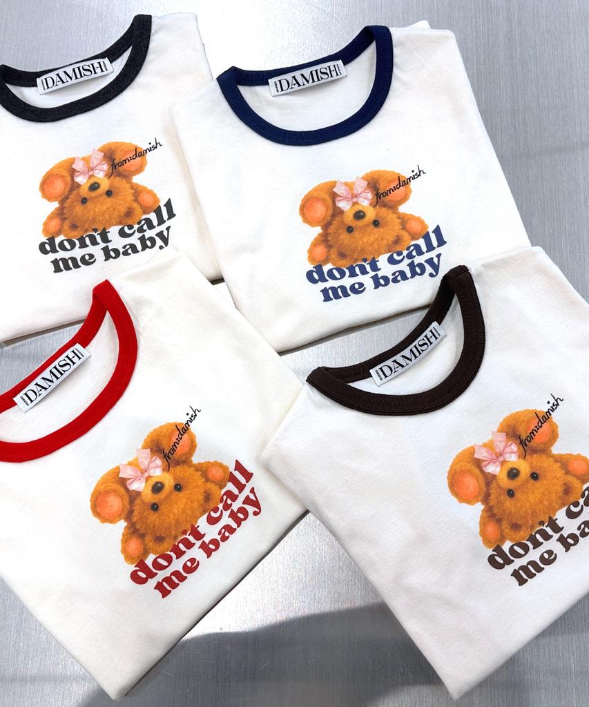 Damiswi Reverse Teddy Ringer T-Shirt_Charcoal