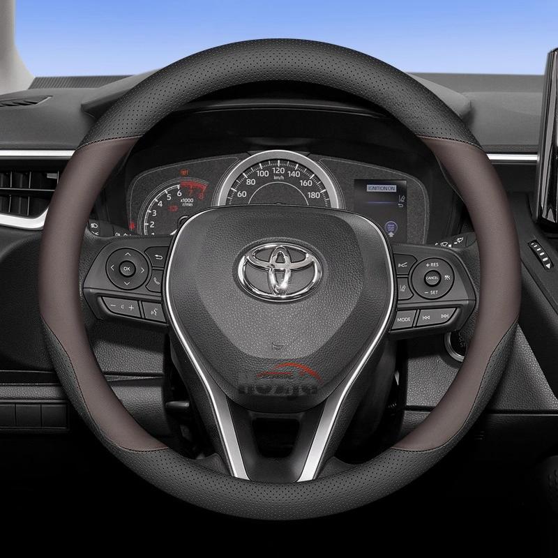 Leather Car Steering Wheel Cover for Toyota Alphard Crown Signia Sports Vellfire 86 GR SUPRA Mirai Urban Cruiser Accessories