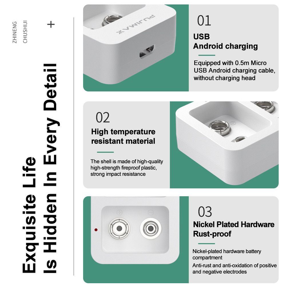 Universal LED Indicator Portable Intelligent Battery Charger 2 Slot Fast Charging Dock Adapter