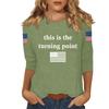 Women's Casual Fashionable Sexy Comfortable Neck Three-Quarter Sleeve Top