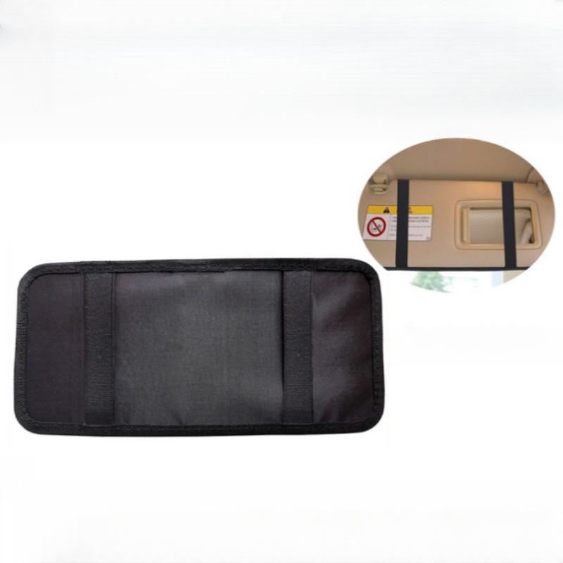 For Car Disabled Warning Plate Organizer Sun Visor Hanging Bag Multifunctional Storage Car Card Organizer Clip
