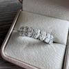 3x5mm Oval Cut Moissanite Eternity Ring for Women   CopperStackable Band Engagement Wedding Ring Anniversary Jewelry