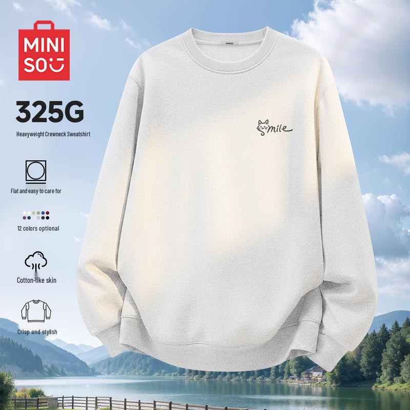 MINISO Men's Heavyweight Crewneck Sweatshirt