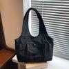 Pleated Multi-Pocket Design Nyl Shoulder Bags for Women Large Capacity Ladies Underarm Tote Lightweight Simple Female Handbags