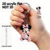 Disney Minnie Acrylic Keychain, Cute Design Backpack Accessories Valentine's Day Thanksgiving Birthday Party Daily Use Handbag