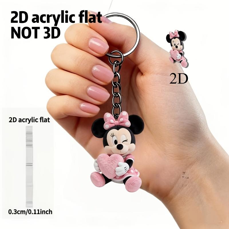 Disney Minnie Acrylic Keychain, Cute Design Backpack Accessories Valentine's Day Thanksgiving Birthday Party Daily Use Handbag