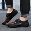 Fashion 2025 Handmade Men's Women Leather Casual Shoes British Plus Size 36-48 Mens Flats Shoes Originality Design Comfort Driving Shoes