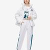 Fila Fusion Baseball Series Letter Zipper Stand Collar Long Sleeve Windproof Warm Down Jacket Women outerwear White T11W242914BWT