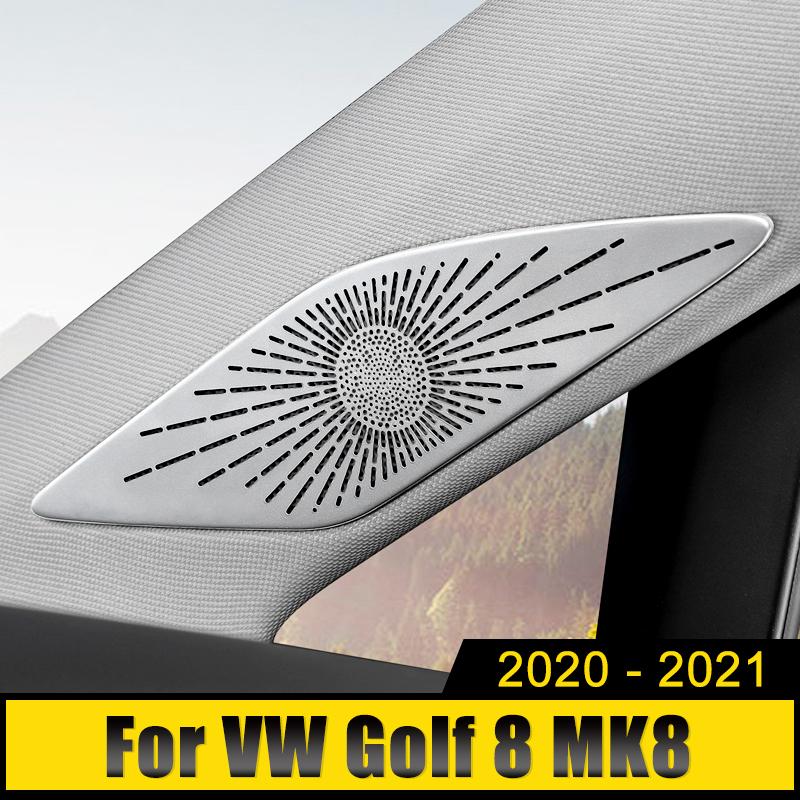 

Для автомобиля Volkswagen VW Golf 8 MK8 2022 A Column Frame Triangle Audio Speak Sound Ring Circle Cover Trims