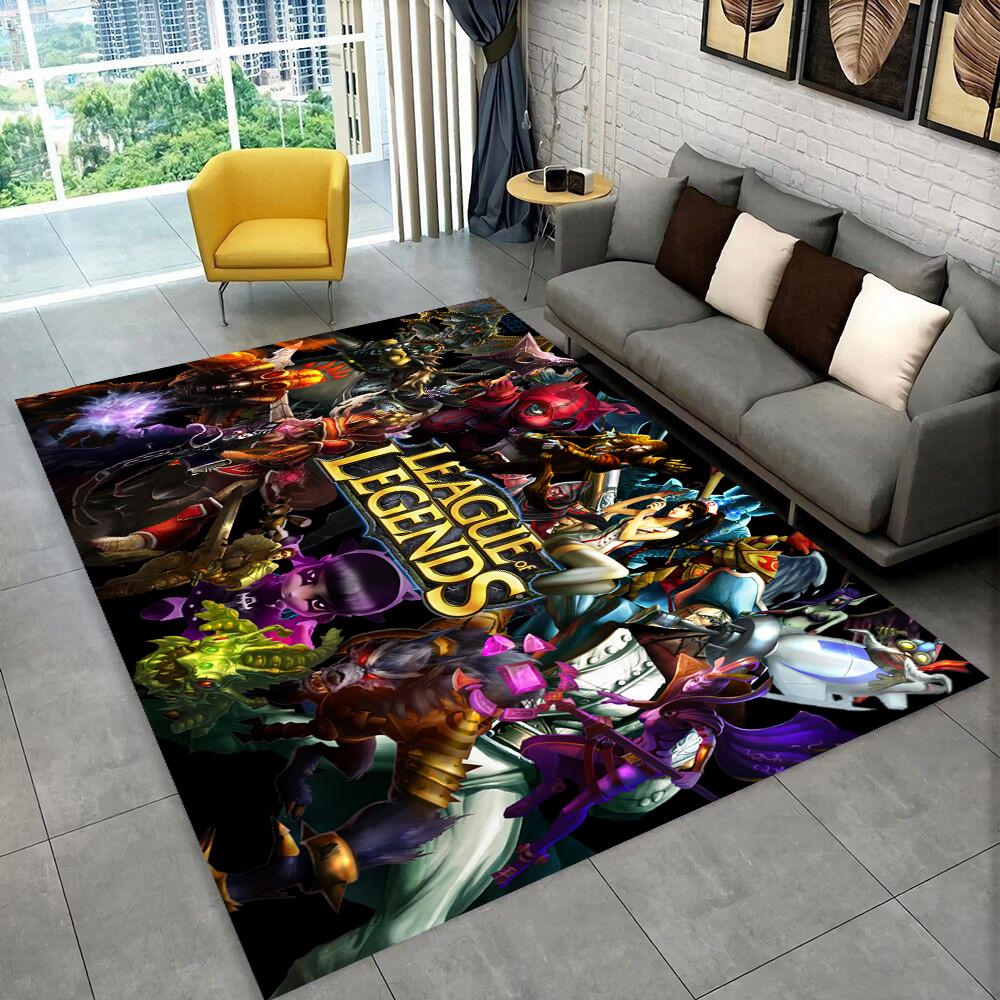 3D LOL League of Legends Jinx Game Gift Carpet Rug for Living Room Bedroom Home Sofa Decoration,kids Play Non-slip Floor Mat