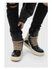 2024 Autumn/Winter Men's Trendy Genuine Leather High-Top Black & White Thick-Soled Boots