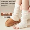Cute Sweet Leg Warmers Knitting Long Stockings Solid Color Boot Warmers  Autumn Winter