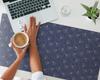 Vinyl Desk Mat with Stylish Print Delicate Fans 100x50 cm