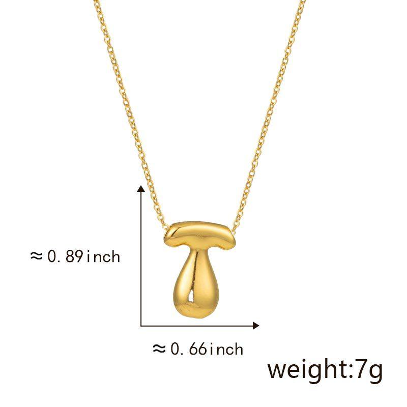 Cute Smooth Letter Necklace, Chubby Pendant, European and American Fashionable and Simple Collarbone Chain