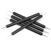 5Pcs Double End Acrylic Rod Round Head Clay Indentation Pen   Sculpting Dotting Tool (Black)