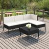 Day and Night - Day and Night 5-piece Garden Furniture Set and Black Synthetic Rattan Cushions
