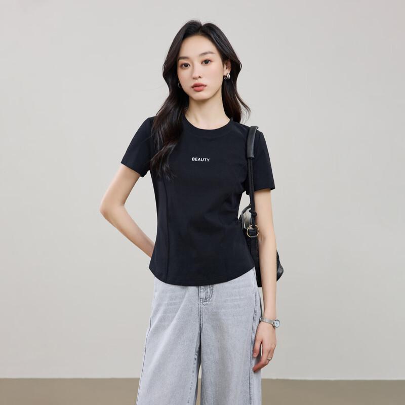 ESE-Y Women s Slim Fit Crew Neck Short Sleeve T-Shirt S