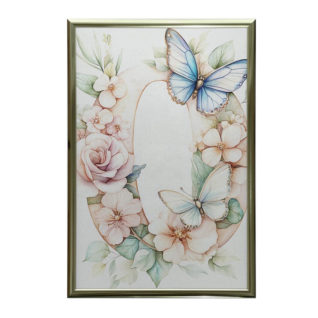 Round Magic - Poster With The Letter "O" Round Magic - Poster With The Letter "O", 70X100 Cm, Without Frame, Premium Canvas On Stretcher