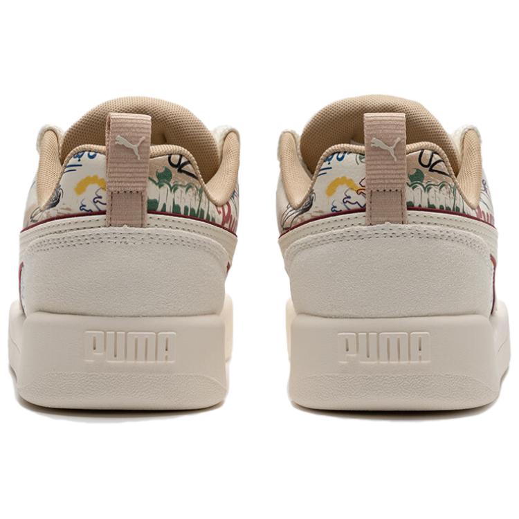 Puma Park Lifestyle Graffiti Moda Versátil Absorción de Impactos Duradero Zapatillas de Skate de Caña Baja Zapatilla Unisex Beige 405258-02