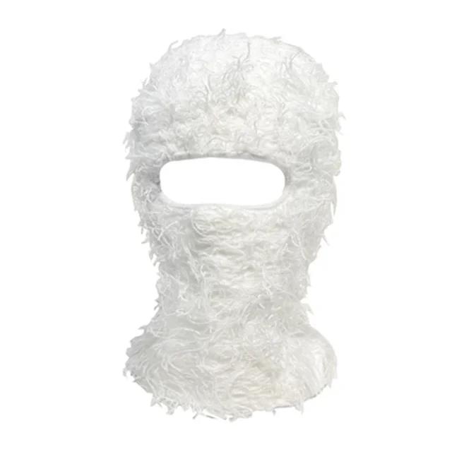 Full Face Cover Ski Mask Hat Balaclava Distressed Knitted Beanie Camouflage Men Hat Women Winter Warm Windproof Bicycle Neck Hat