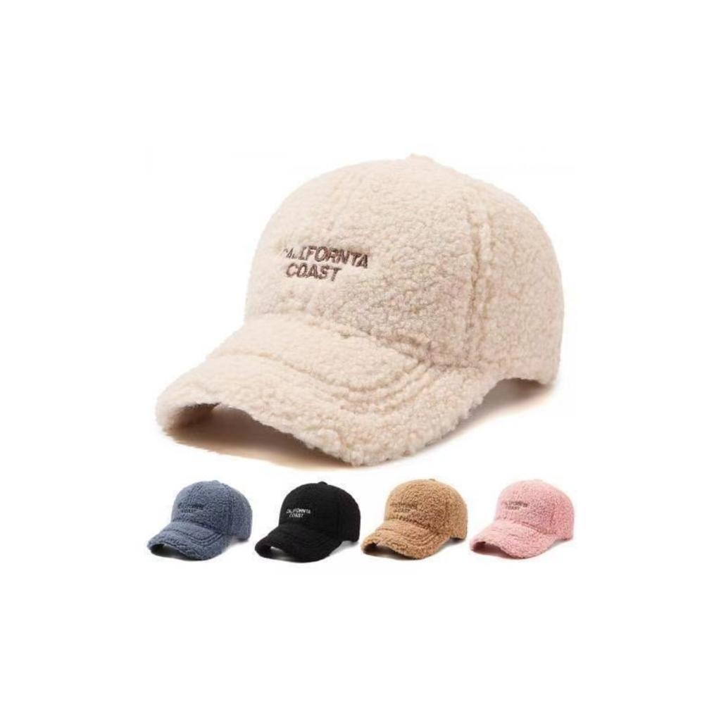 Ladies, Thickened, Hat, Duckbill Cap, Plush, Baseball Cap