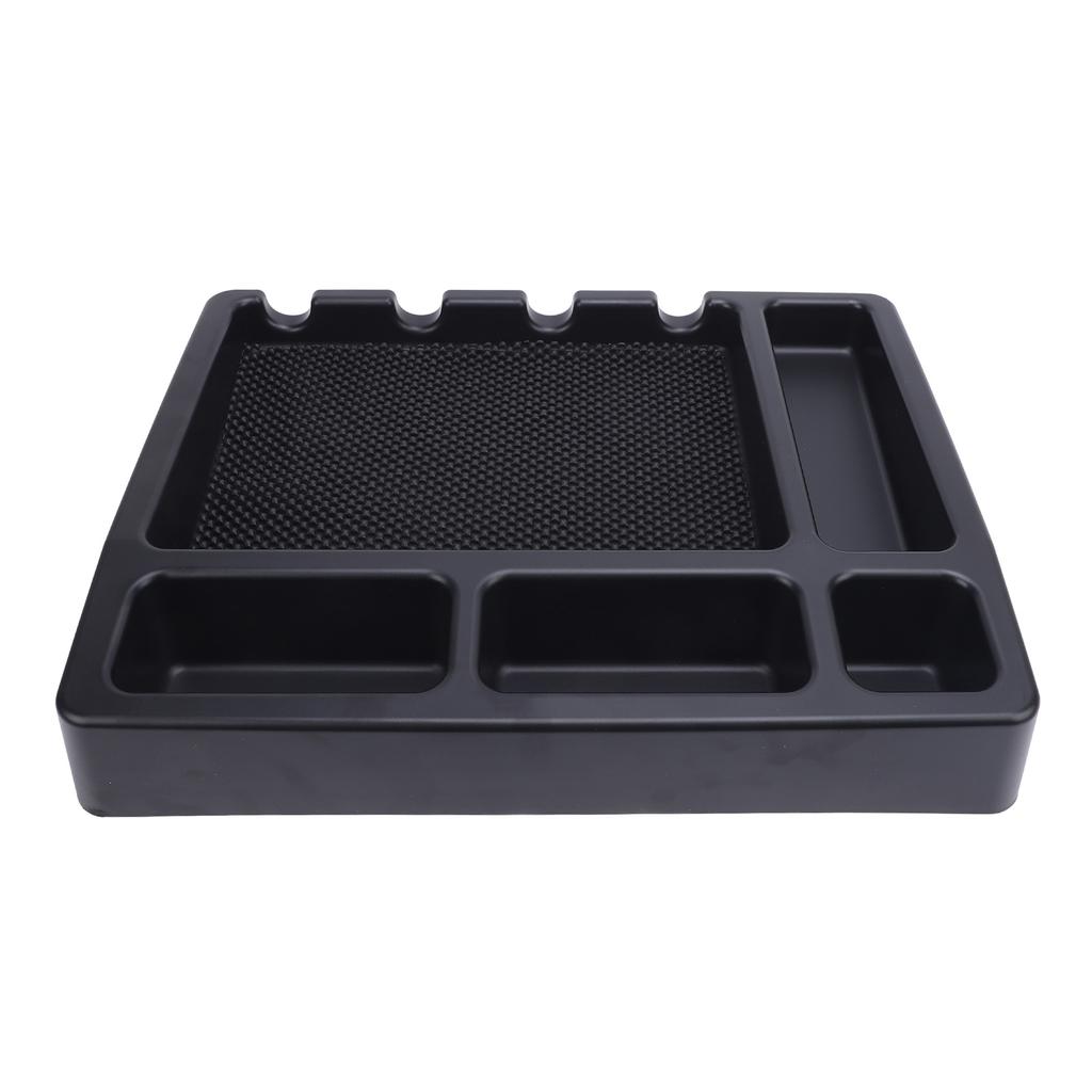 Barber Organizer Tray with 4 Notches Anti Slip Mat Haircut Tools Keeper Clipper Guard Holder Organiz