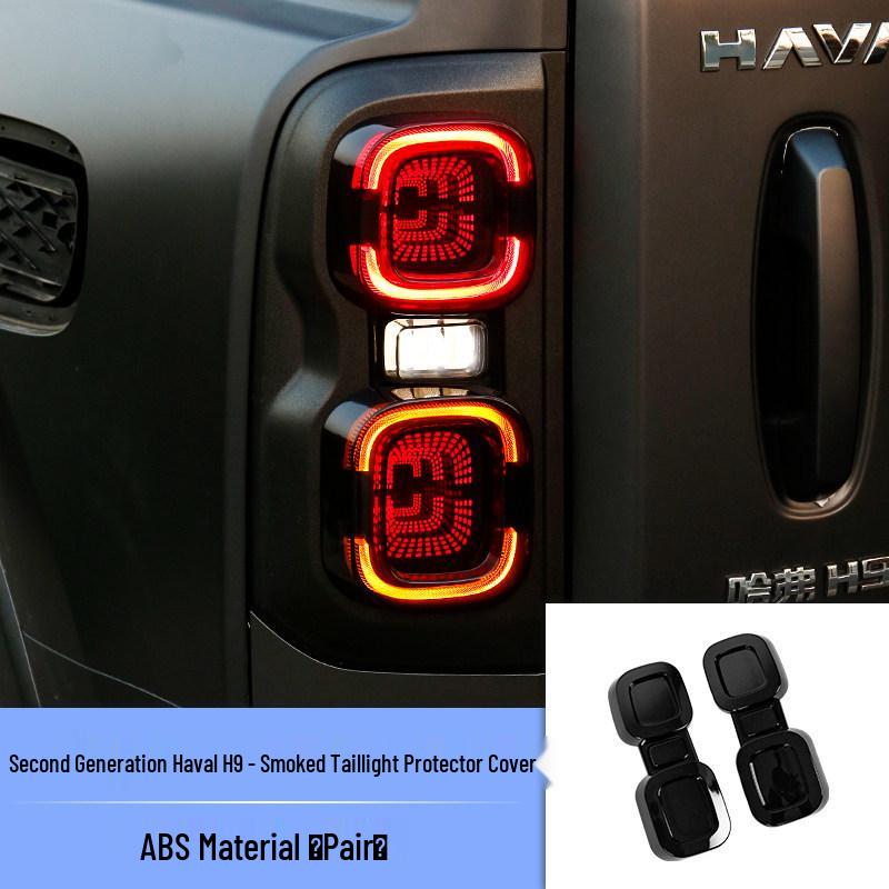 Haval H9 2nd Gen Headlight Protective Cover Decor Second Gen Haval H9 Smoked Taillight Cover [Pair]