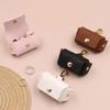 Unique PU Leather Rings Pouches for Proposal Portable Miniature Wedding Band Storage Case with Dog Collar Feature