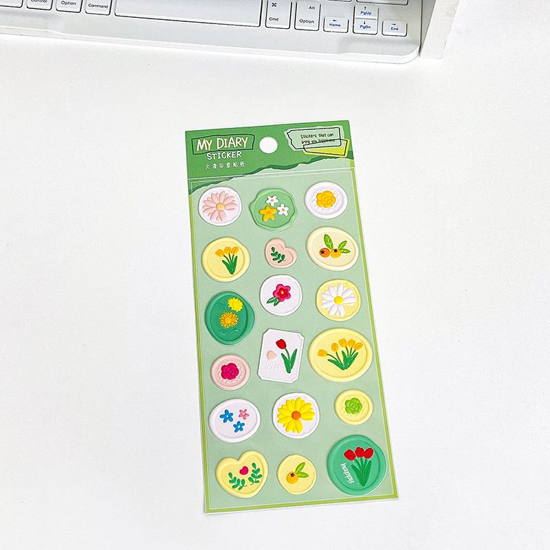 3D Wax Seal Stickers Cartoon 3D Stamp Stickers Envelope Sealing Sticker Invitation Envelope Stickers Decorative Scrapbook DIY