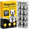 50/2PCS Mini Metal Magnetic Pins Strong Magnets Pushpins Thumbtacks Hooks for Home Fridge Office School Whiteboard Storage Tools