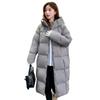 Winter wind loose hooded long knee cotton clothes women's thickened bread clothes simple long coat