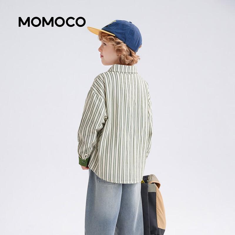 MOMOCO Boys' Fashion Cotton Striped Long-Sleeve Shirt