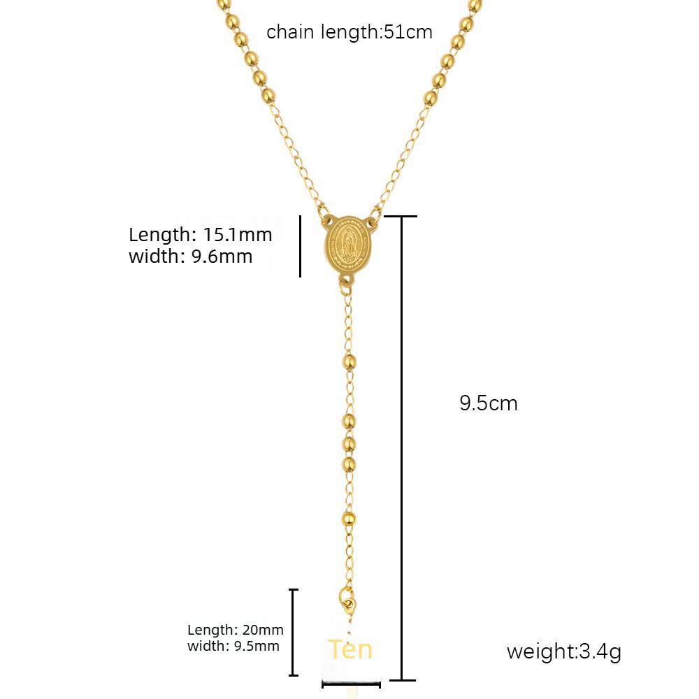 

Stainless Steel Necklace Women Fashion Retro Geometric Pendant Minimalist Elegant Collarbone Chain Jewelry