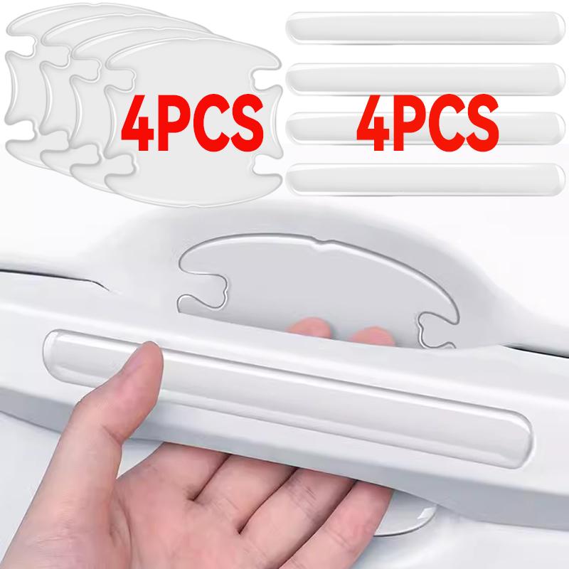 Door Collision Strips Anti-scratch Handle Stickers Transparent Door Bowl Protection Stickers Car Universal Paint Protection Film