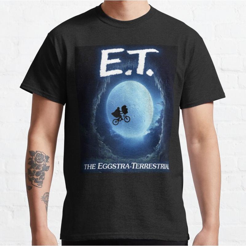 ET The Extra Terrestrial 80s Horror movie Alien E.T. Sci fi Short-sleeve crewneck T-shirt for m