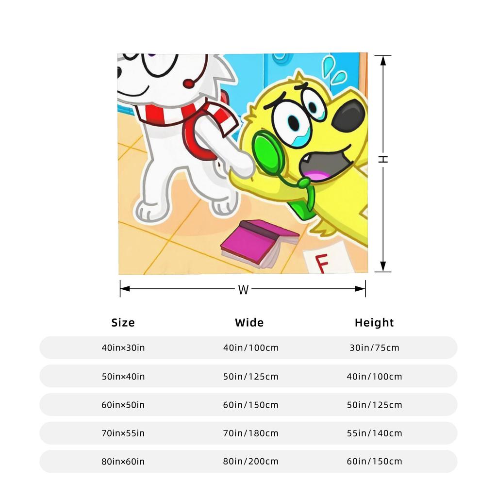 Tylers And Snowi Gaming Fleece Blankets Game Anime Customized Throw Blankets for Home Hotel Sofa 125*100cm Rug Piece