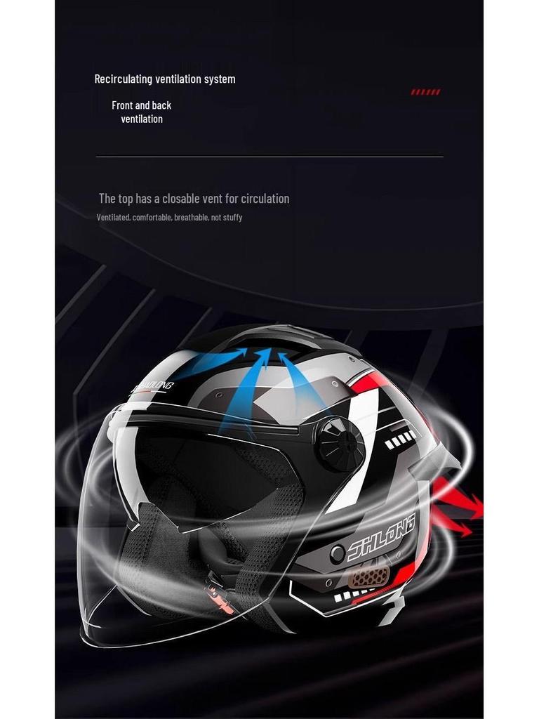 3C Certified Unisex Full Face Motorcycle Helmet - All-Season, Windproof, Sun Protection
