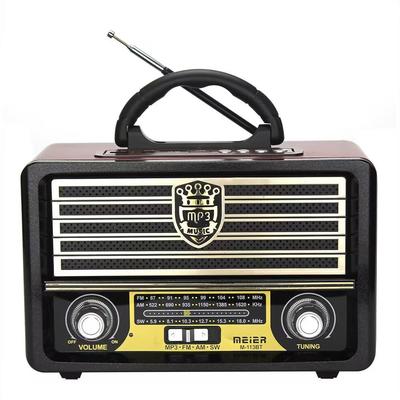 Wooden Retro Portable Bluetooth Speaker HiFi Stereo AM/FM Radio Receiver Player USB TF AUX MP3 Classic Style Sound Box Remote Control