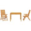 Garden Dining Set 3 Pcs Brown Solid Acacia Wood