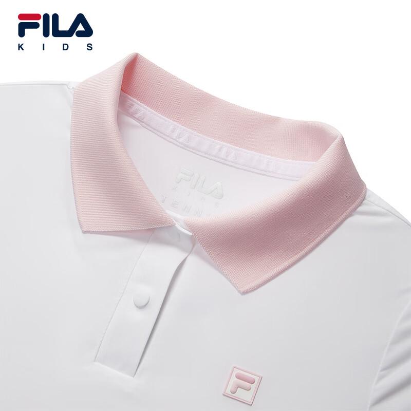FILA Girls' Knit Short Sleeve Polo Shirt