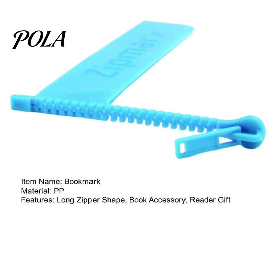 Plastic Book Marker Long Zipper Bookmark for Thick Book, 3D Accessory Page Reading Men & Women, Durable