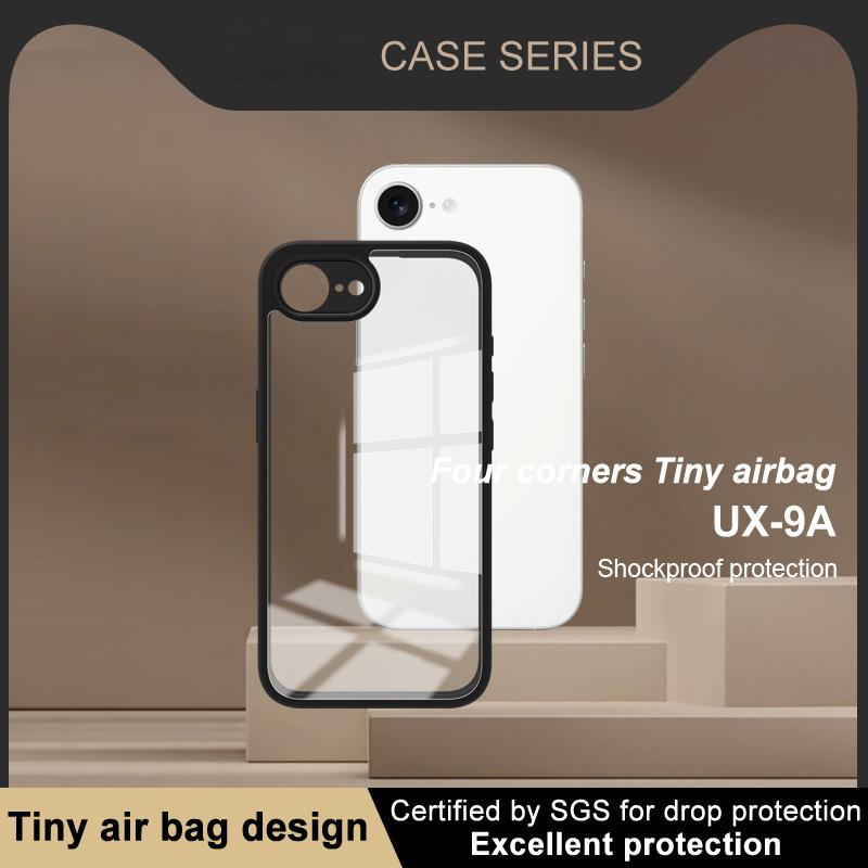 IMAK UX-9A Series for iPhone 16e Case Clear TPU PC Phone Cover Reinforced Corners
