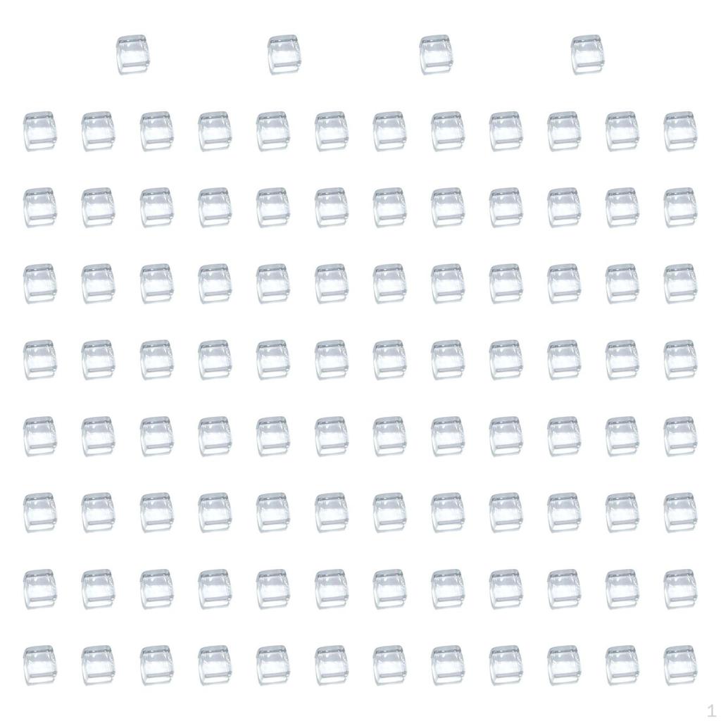 100 Pieces Acrylic Cubes Blank Dice DIY Learning Stacking Toy 1cm Board Game Building Blocks for