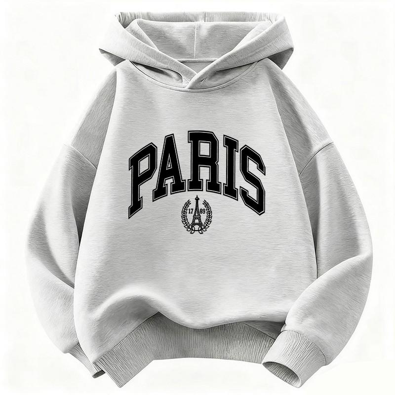 Y2k Fashion Paris Design Hoodie Kids Children's Sweatshirt Hoody for Boys Girls Autumn Spring Casual Hoodies