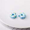 SW17 22mm Hand Painted Donut Acrylic Straight Hole Swimming Circle DIY Bracelet Clothes Beaded Accessories Phone Chain Materials