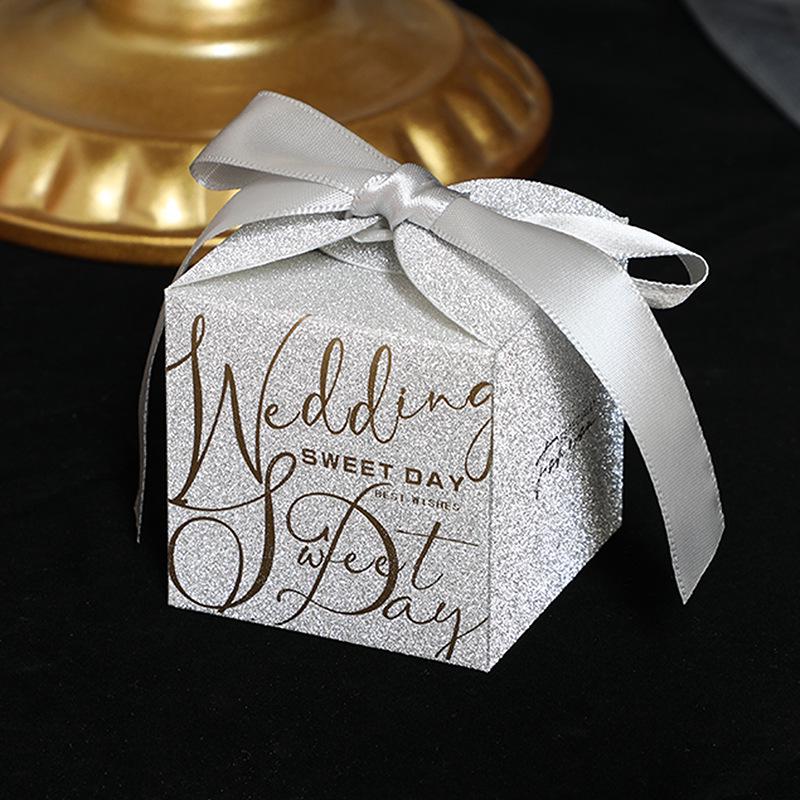 Elegant Wedding Candy Gift Box Set - High-End Wedding Favor Boxes and Bags Small
