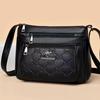 Textured Middle-aged Women's Bag Mother Bag PU Large-capacity Shoulder Messenger Bag