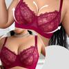 Sexy Comfortable Underwire Push Up Gathering Breathable Lace Plus Size Women Bra