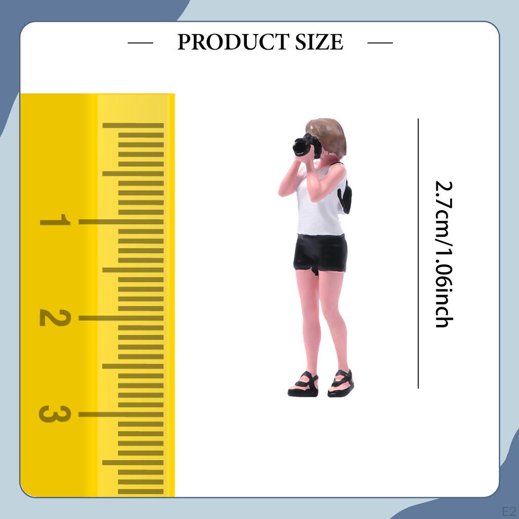 1:64 Scale Girl Figure Movie Character Props Mini People Model Resin Figures Dollhouse Decor