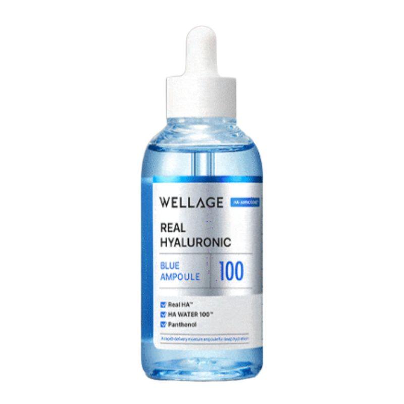 

[Wellage] Real Hyaluronic Blue 100 Ampoule (100ml) – 100% Pure High-Purity Hydration (Jumbo Size)
